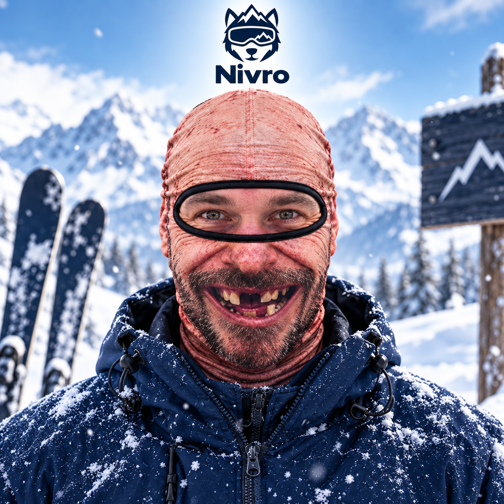 Nivro Skimaske unter dem Skihelm