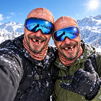 Nivro Skimaske – Gruppe auf der Piste