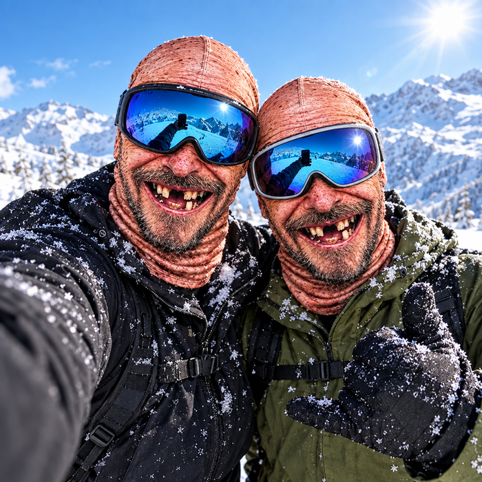 Nivro Skimaske – Gruppe auf der Piste